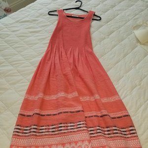 Summer Sleeveless Dress in Shades of Coral.